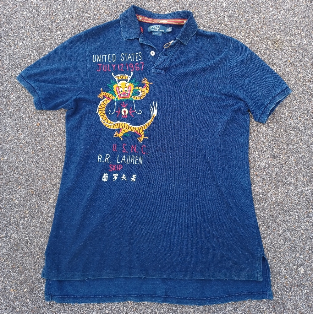 Ralph Lauren U.S.N.C Dragon Embroided Polo Shirt